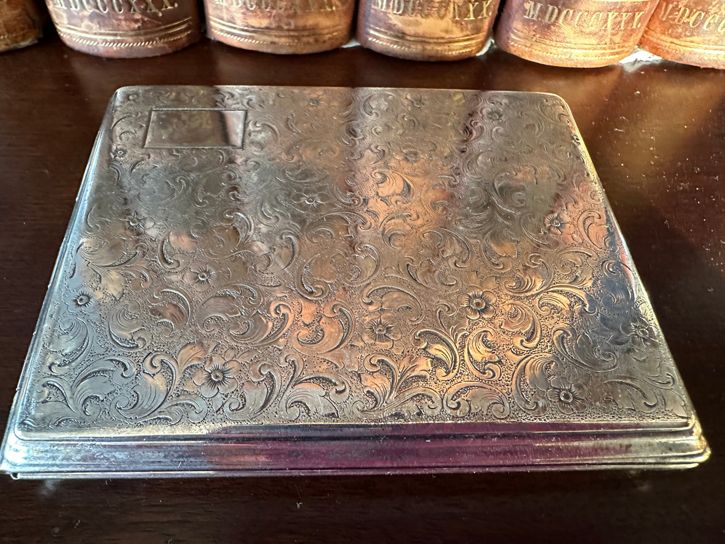 Floral Alpacca Cigarette Case