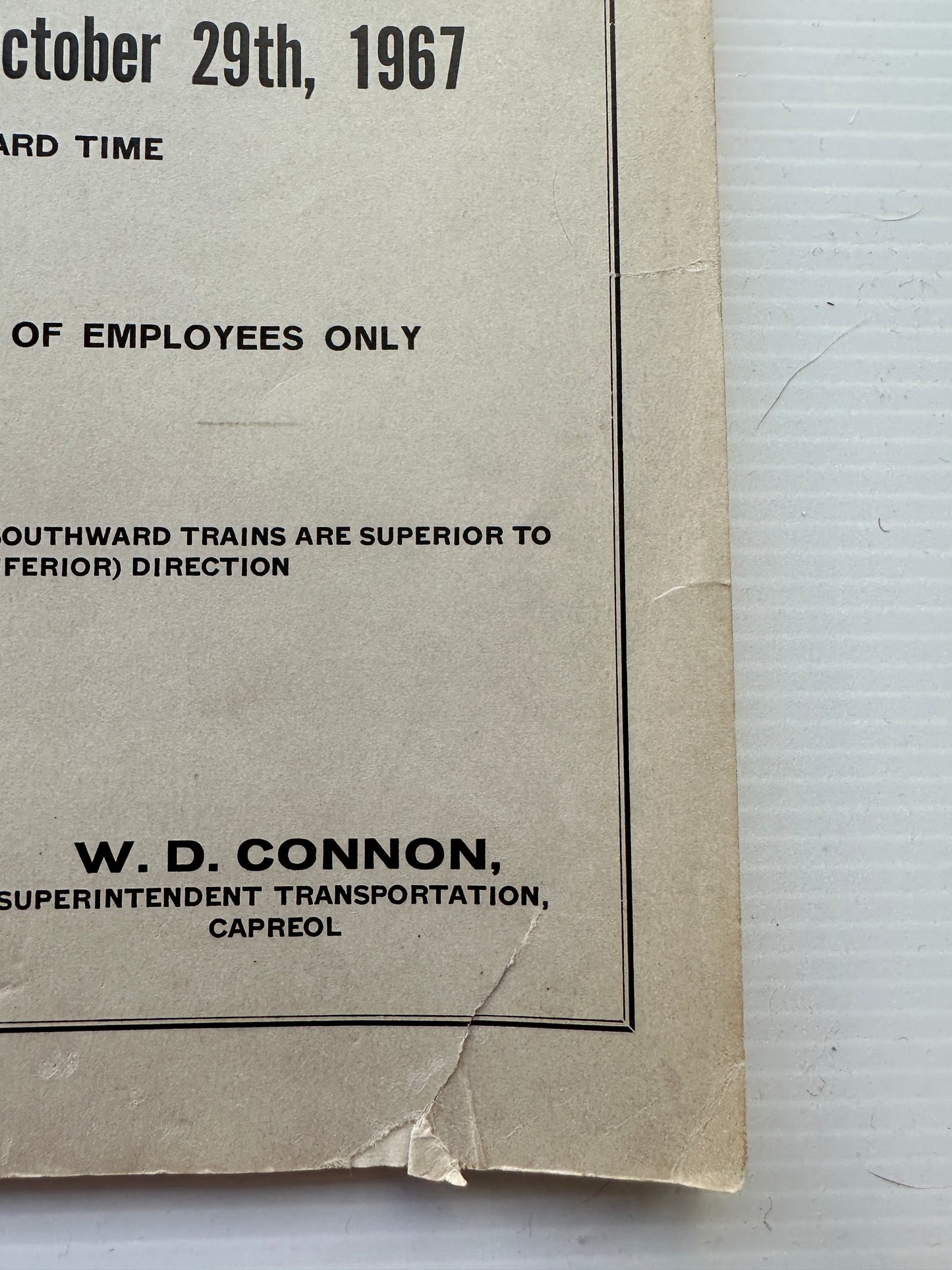 Canadian National Railways (CNR) Employees' Operating Timetable - Great Lakes Region - Northern Ontario Area - October 1967, #46