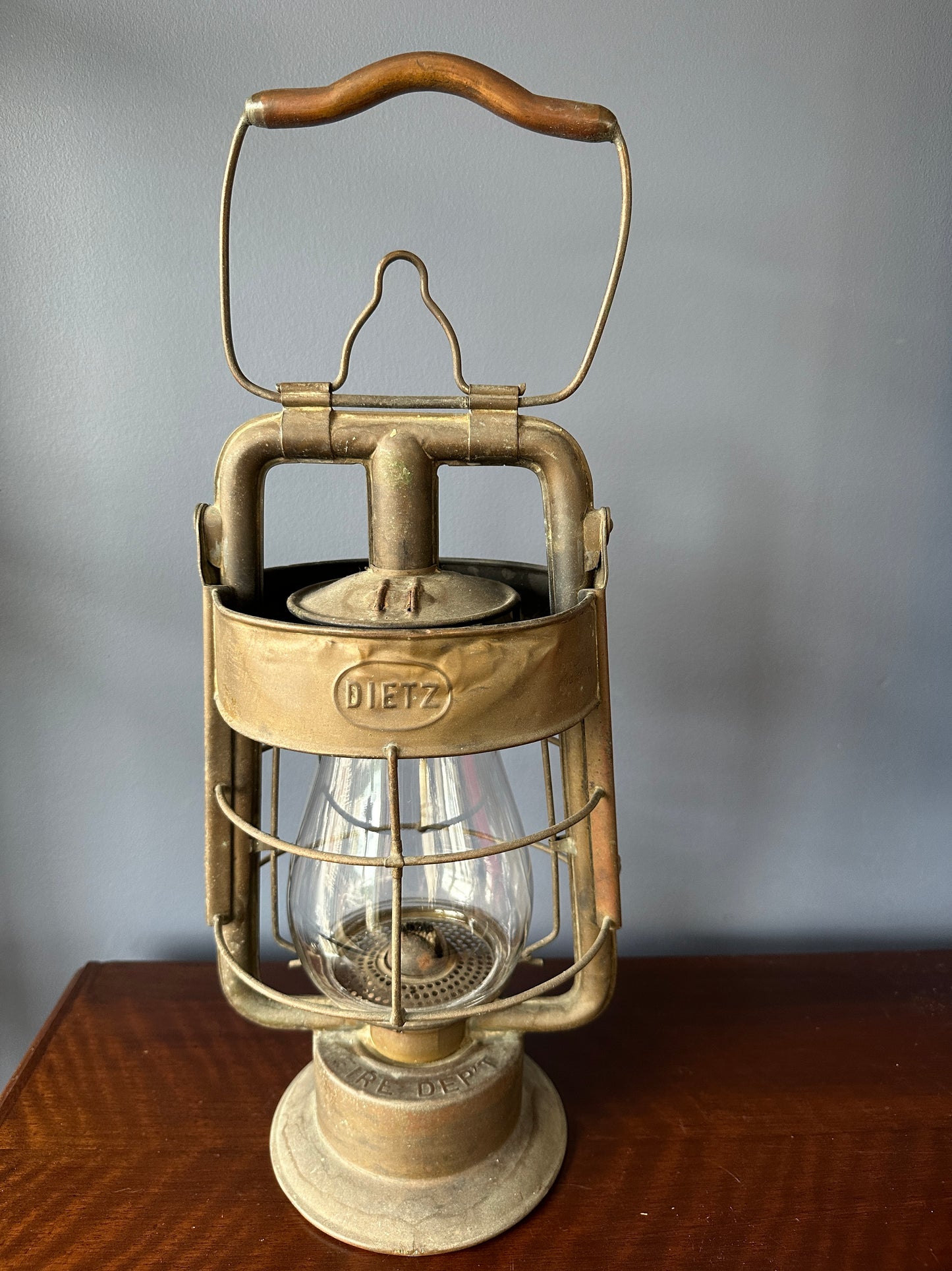 Dietz King Fire Dept Hot Blast Tubular Oil Lantern