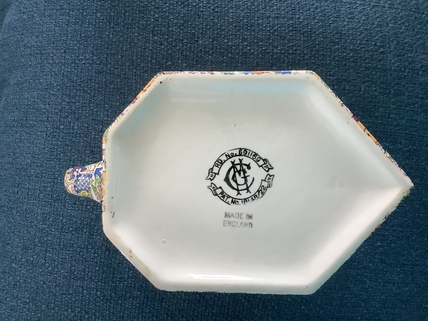 Royal Winton Grimwades Blue Paisley Ivory Pattern Tea Set