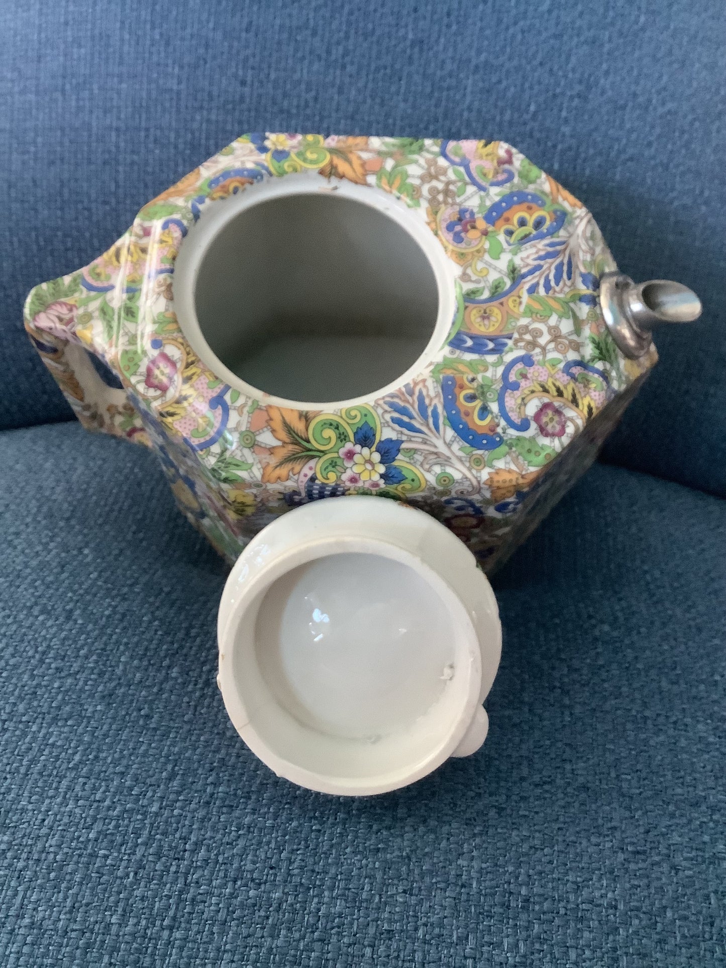 Royal Winton Grimwades Blue Paisley Ivory Pattern Tea Set