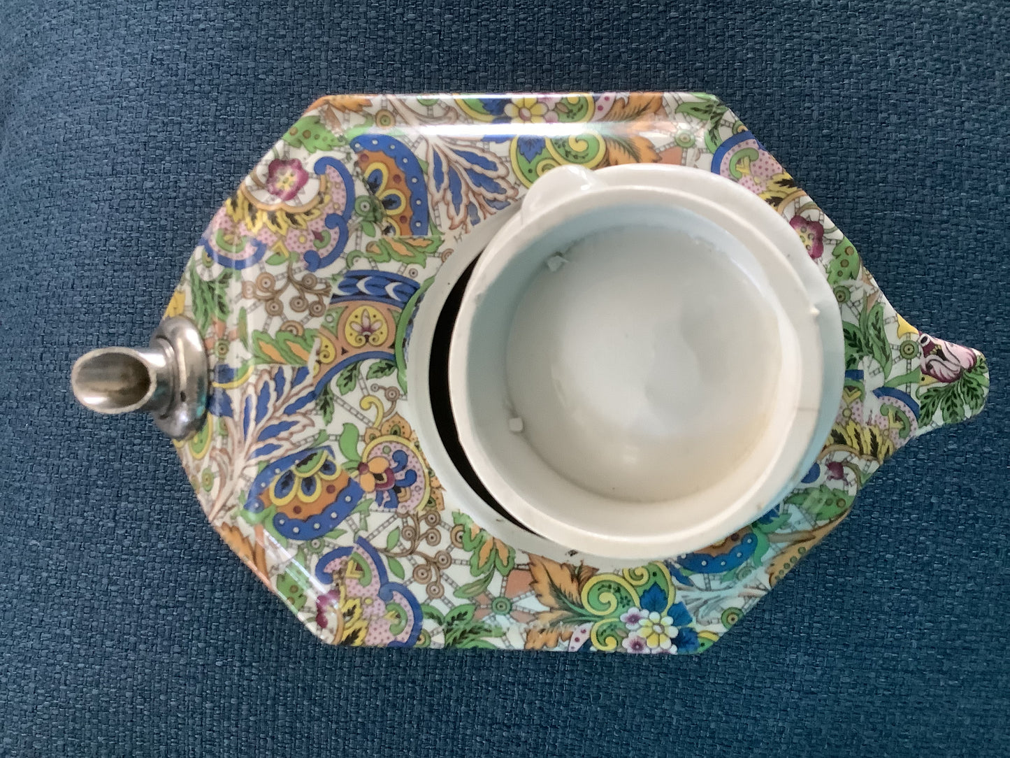 Royal Winton Grimwades Blue Paisley Ivory Pattern Tea Set