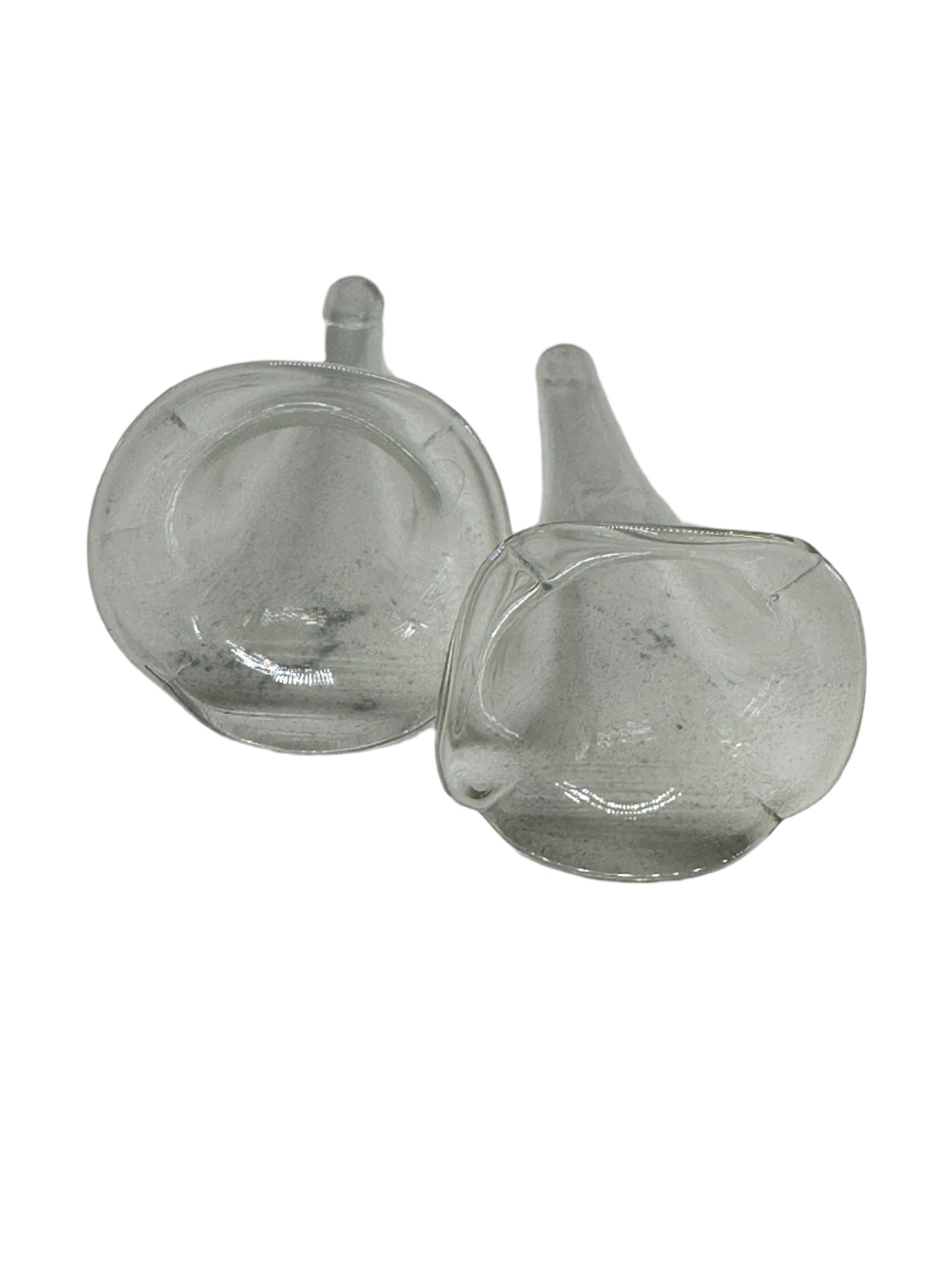 Hand Blown Clear Glass Epergne Trumpets / Vases