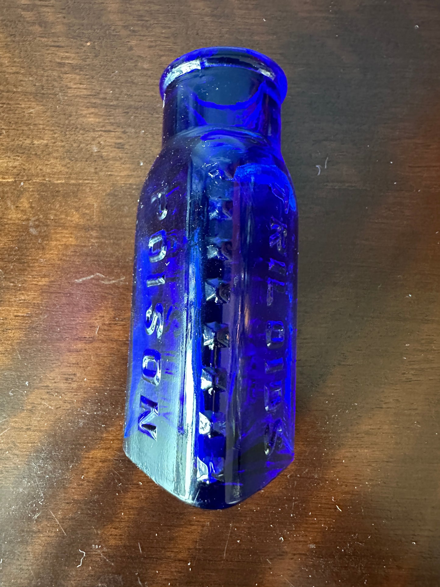 Cobalt Triloids Poison Bottle