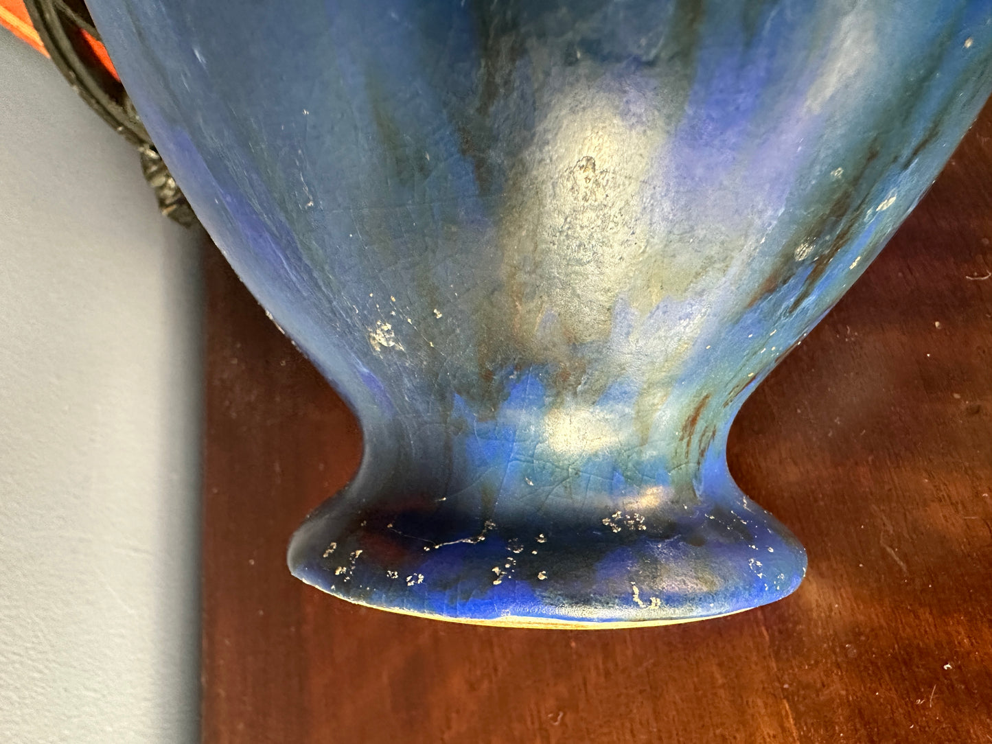 Clews & Co Blue Green Chameleonware Tunstall Vase