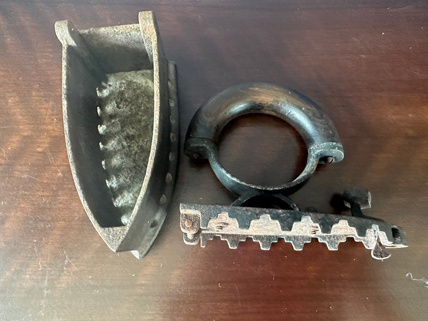 Small Wood-Handled Charcoal Box Iron