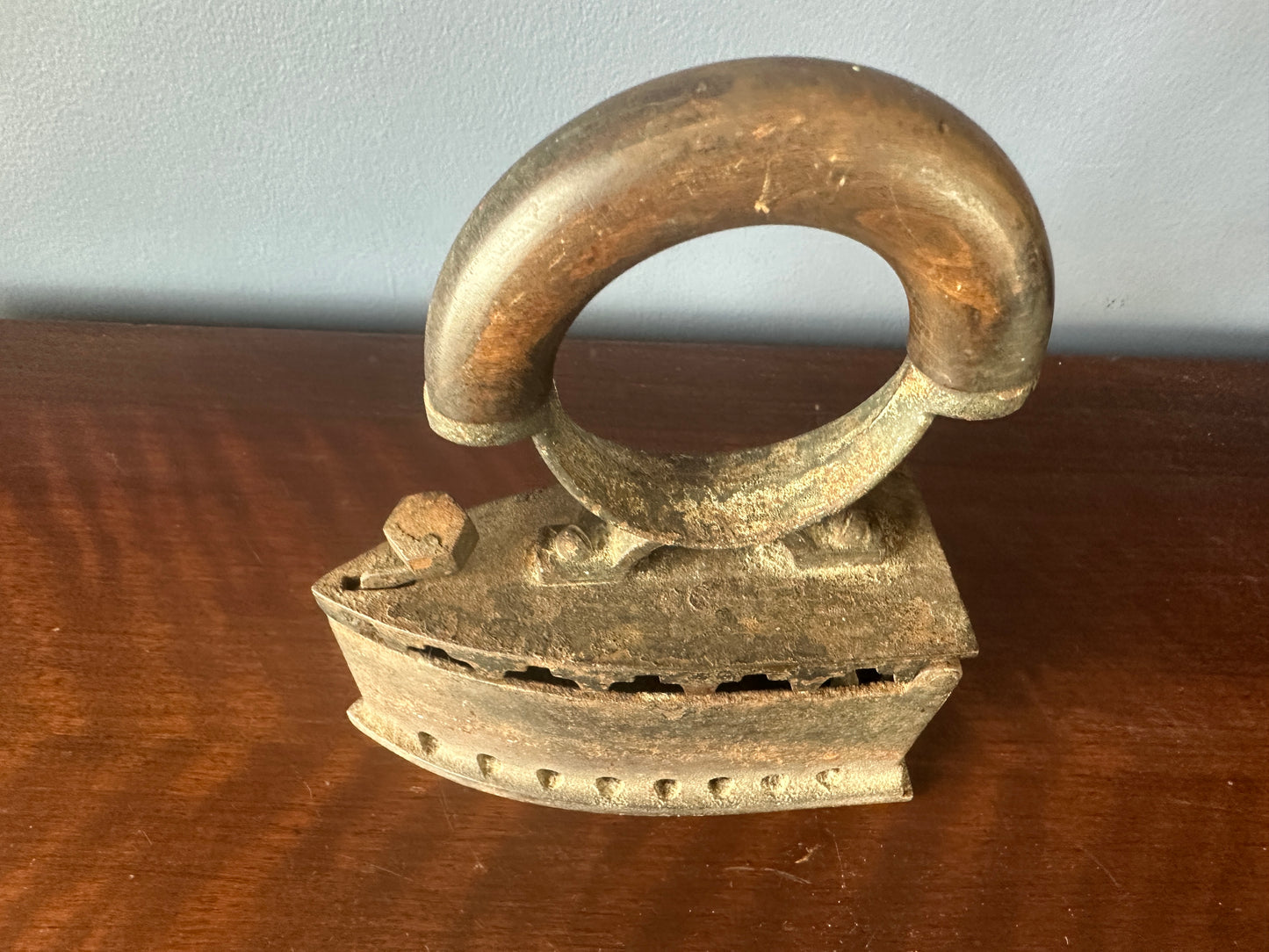 Small Wood-Handled Charcoal Box Iron