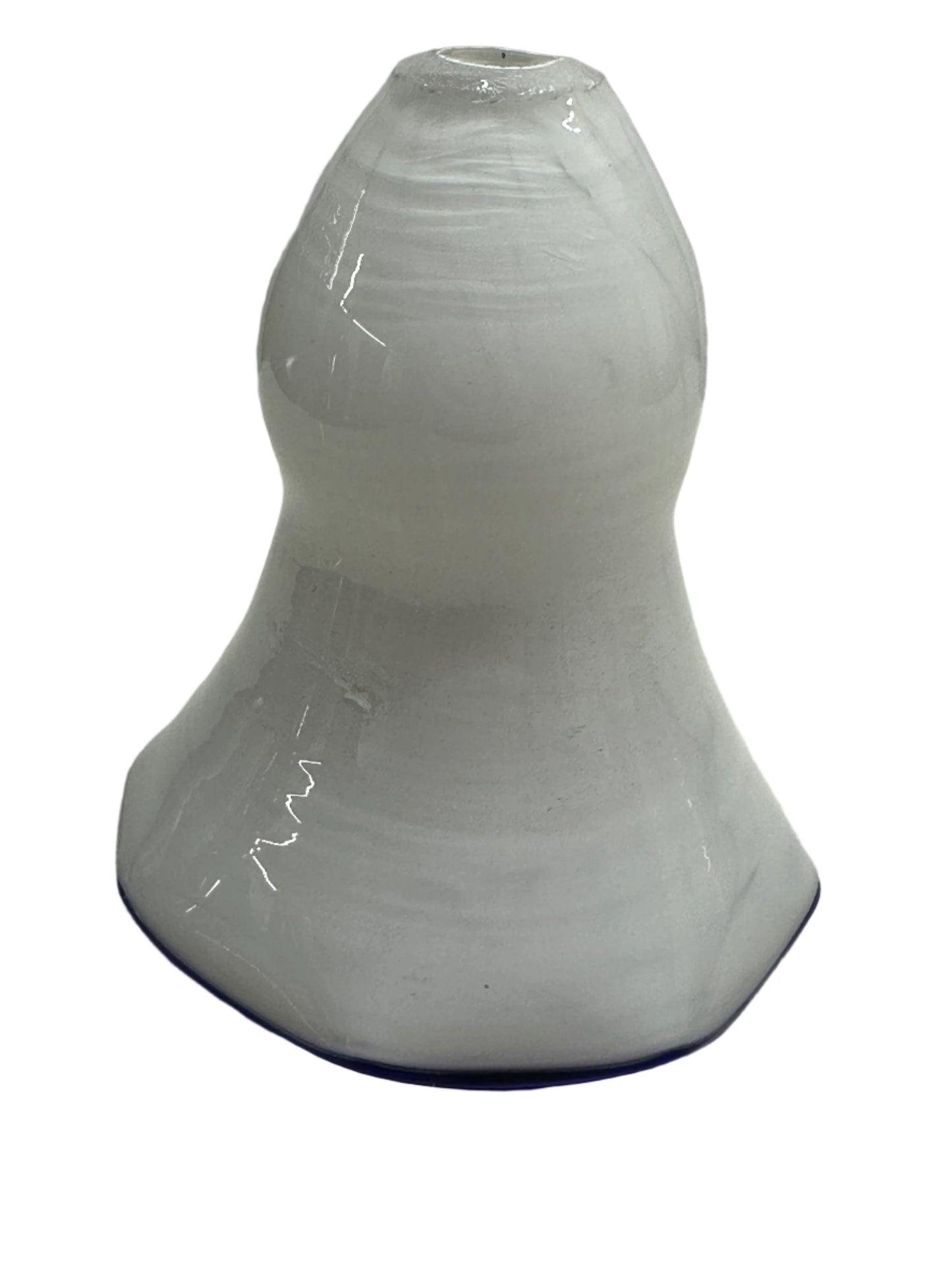 Hand Blown Milk Glass Oil Lantern Smoke Bell