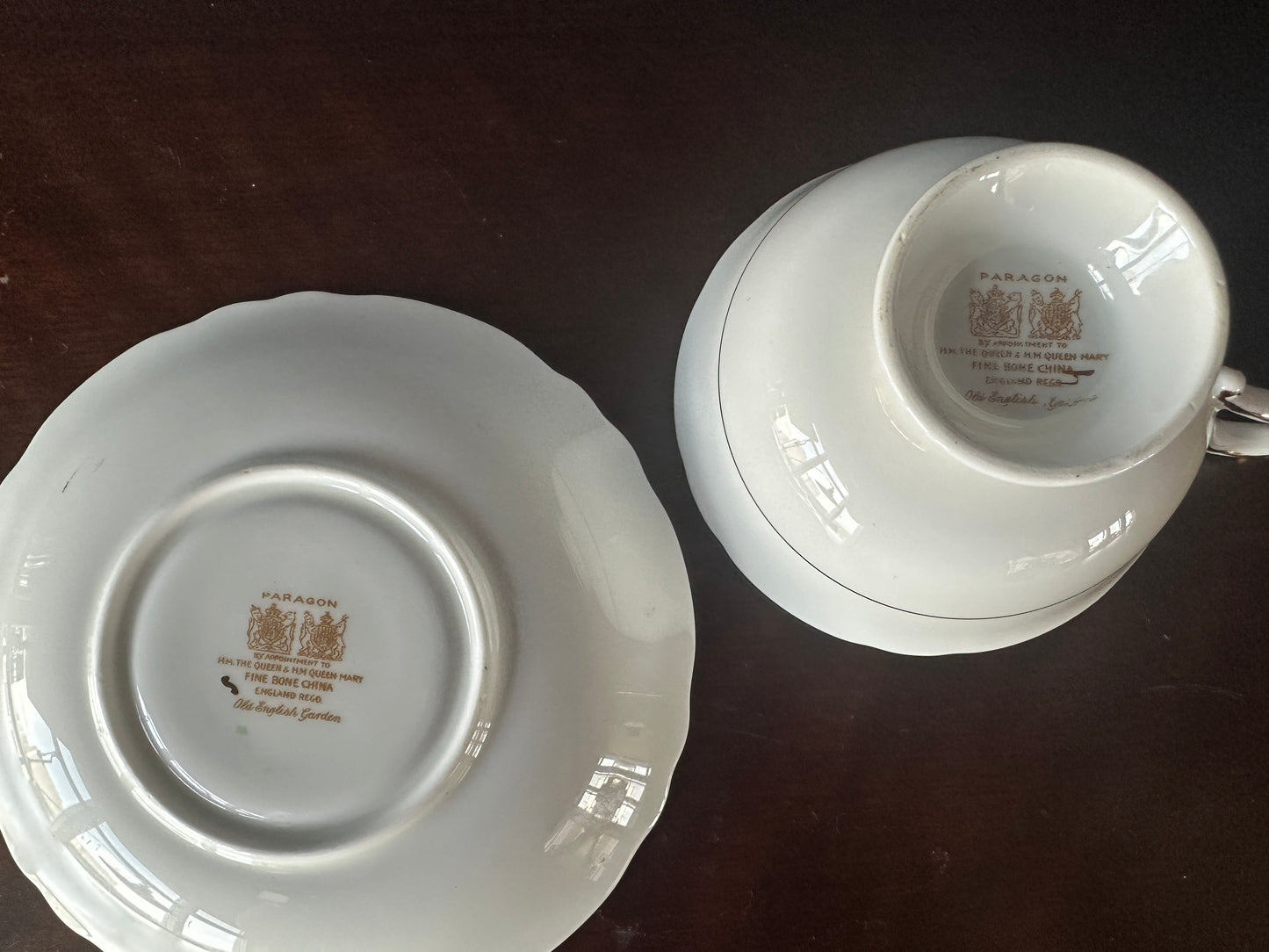 Paragon Double-Warranted Old English Garden Teacup and Saucer