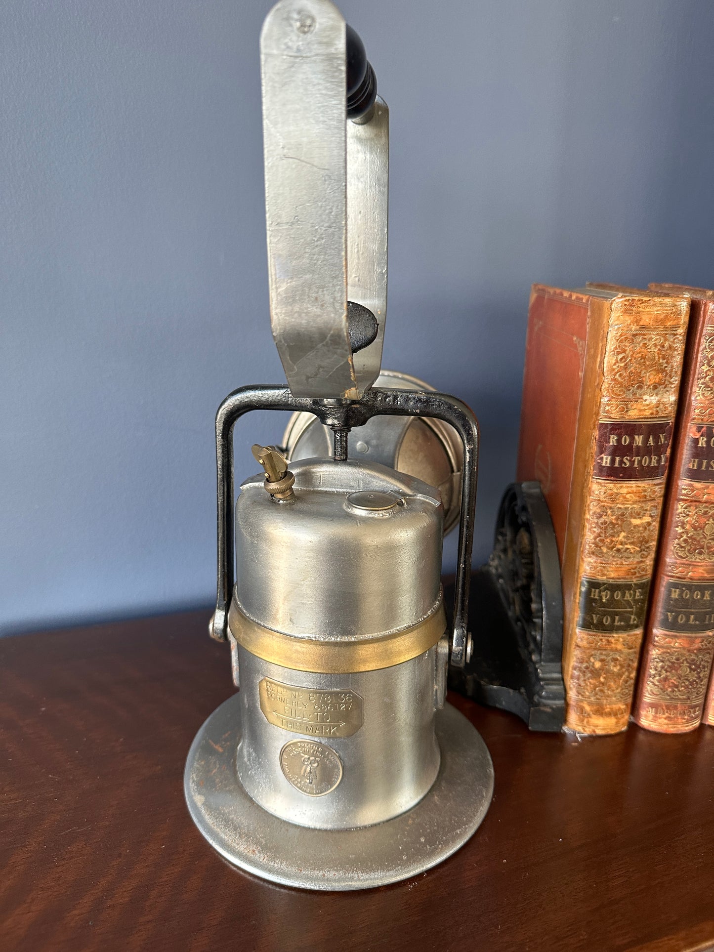 Premier Lamp and Engineering Co "Crestella" Carbide Railway Lantern