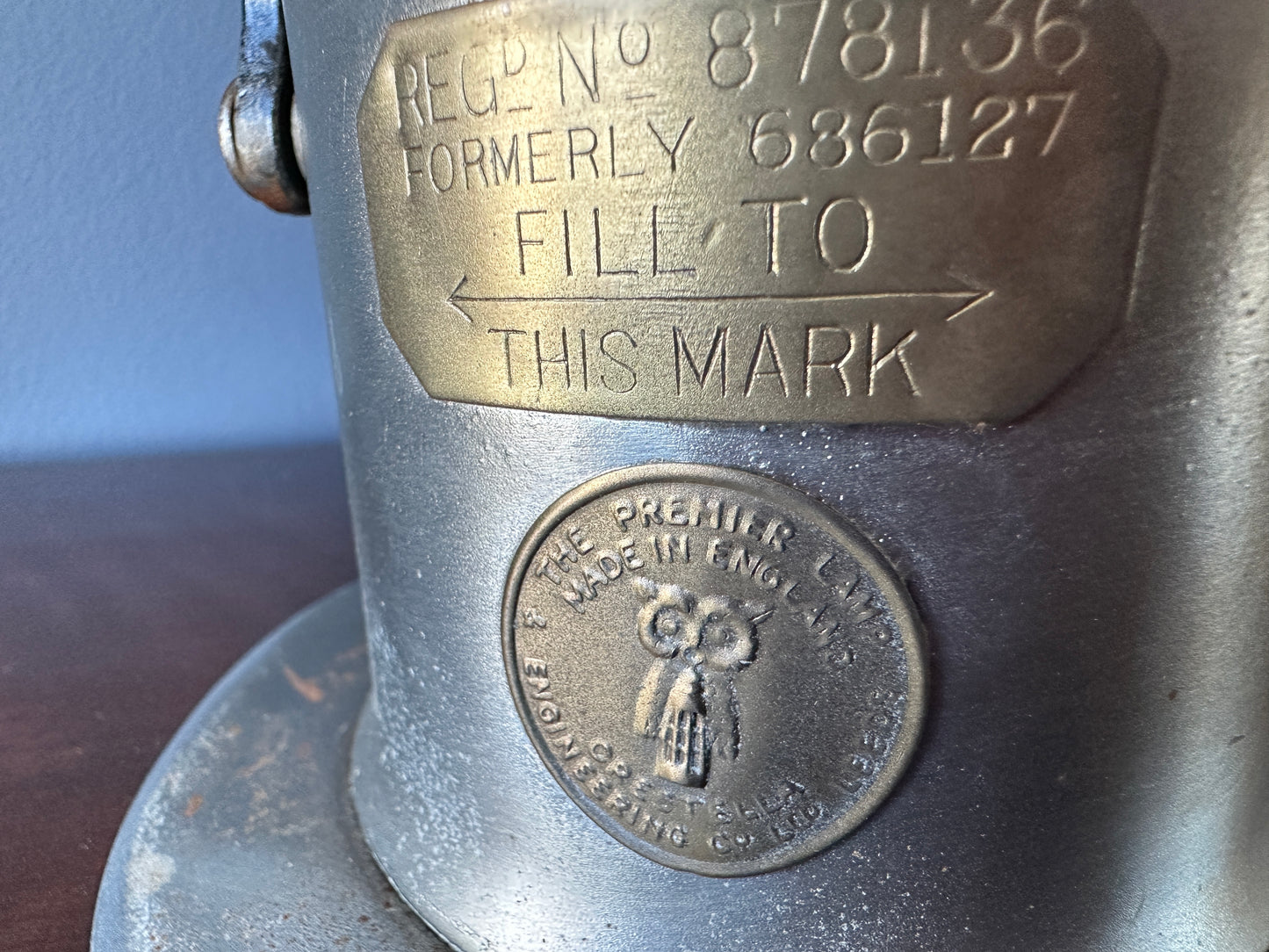 Premier Lamp and Engineering Co "Crestella" Carbide Railway Lantern