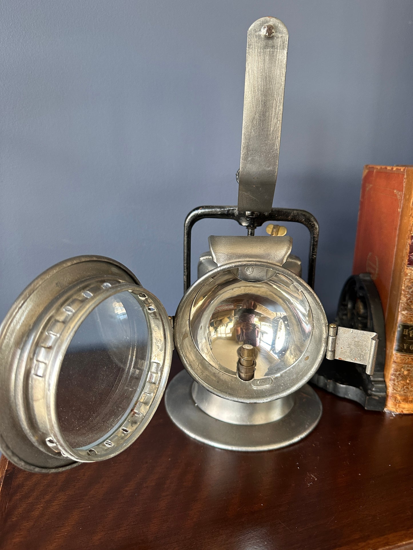 Premier Lamp and Engineering Co "Crestella" Carbide Railway Lantern