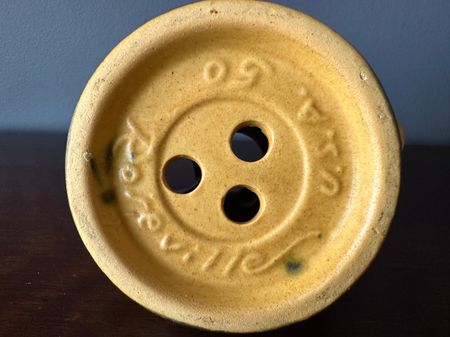 Roseville Art Pottery Clematis Triple Flower Frog