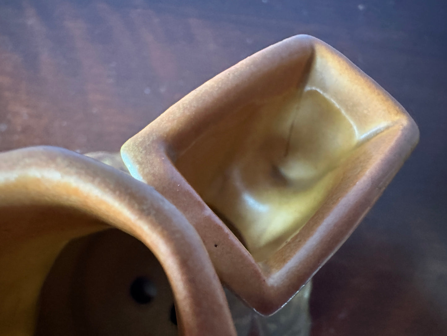 Roseville Art Pottery Clematis Triple Flower Frog