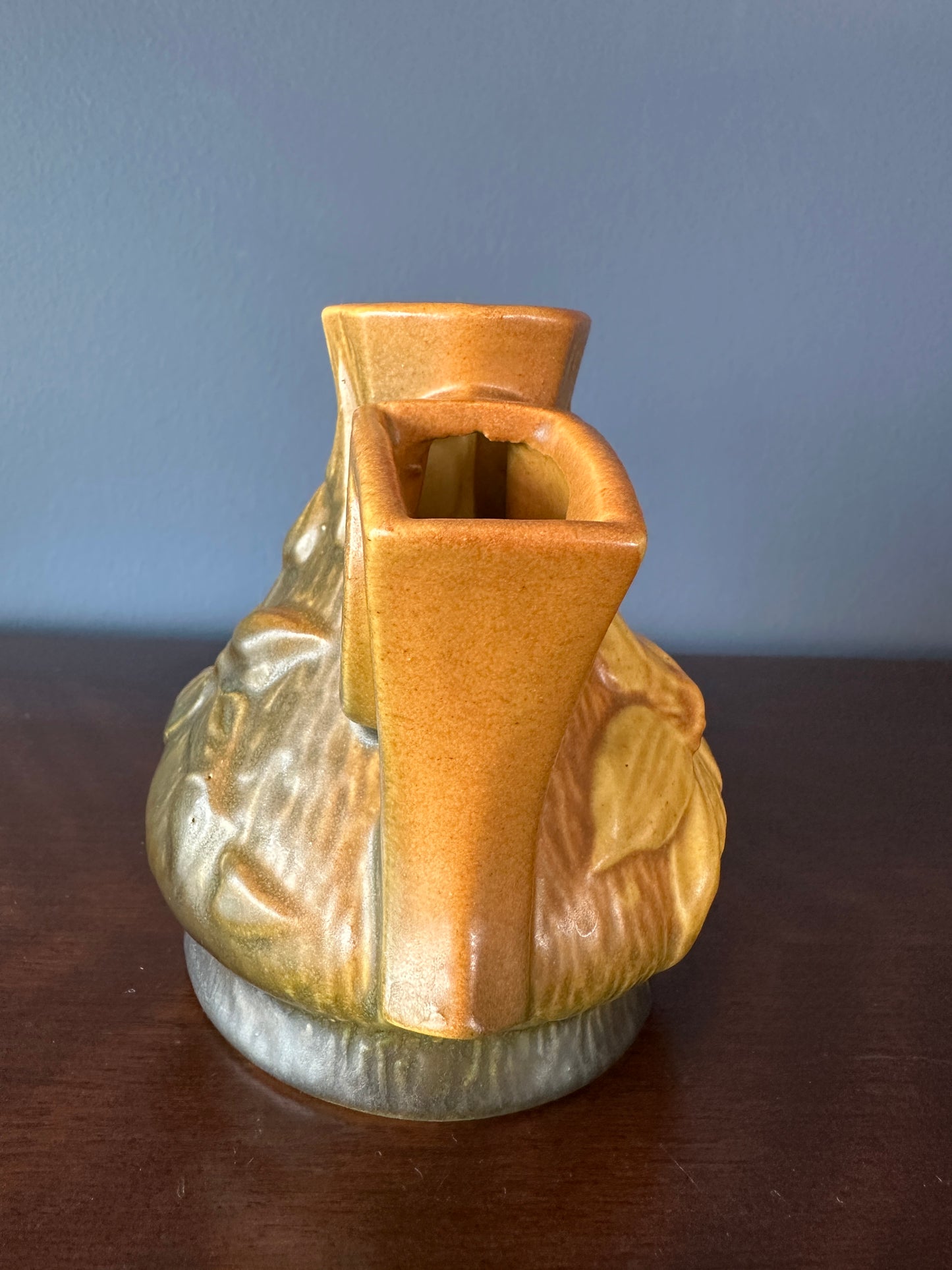 Roseville Art Pottery Clematis Triple Flower Frog