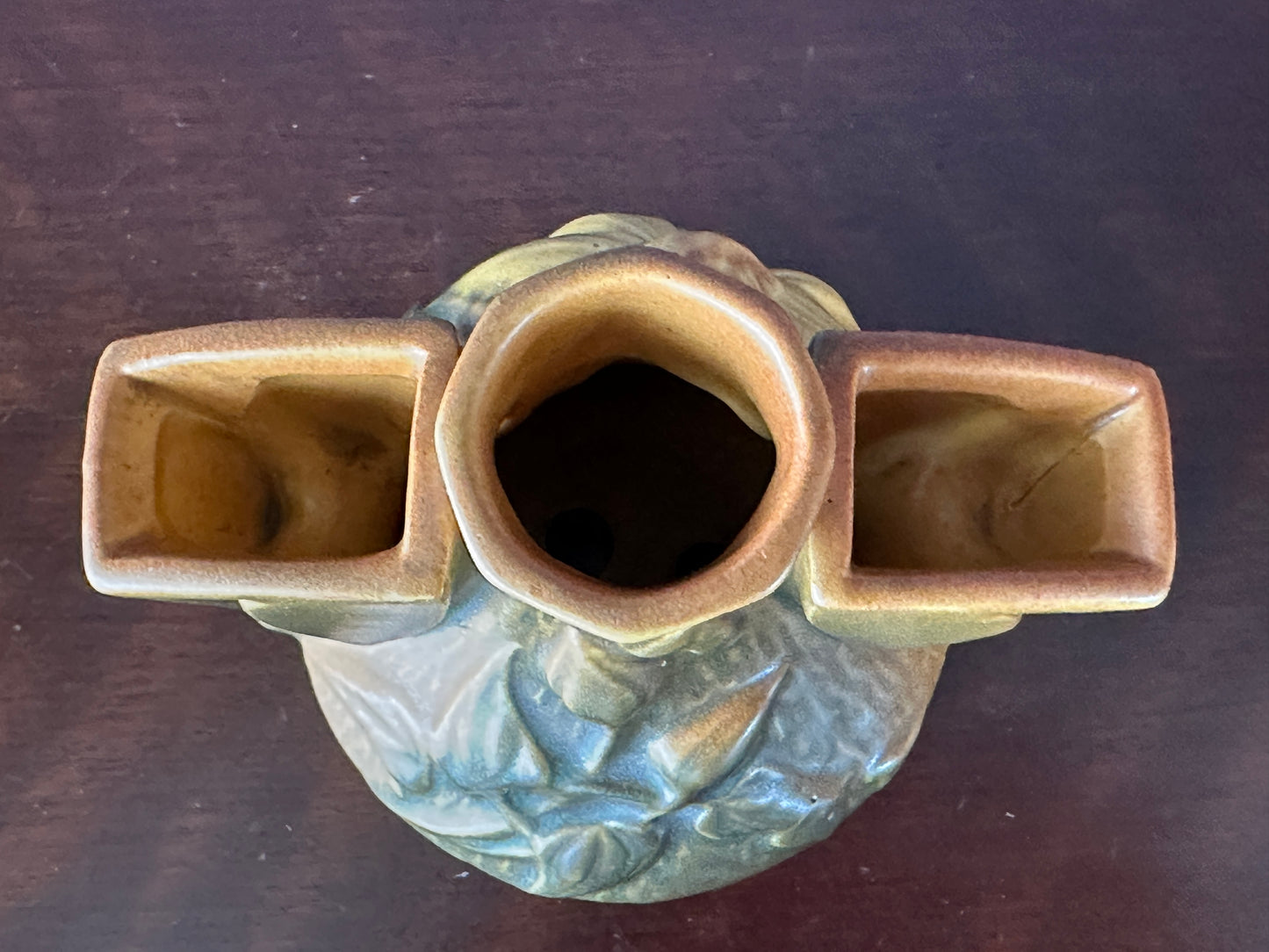 Roseville Art Pottery Clematis Triple Flower Frog
