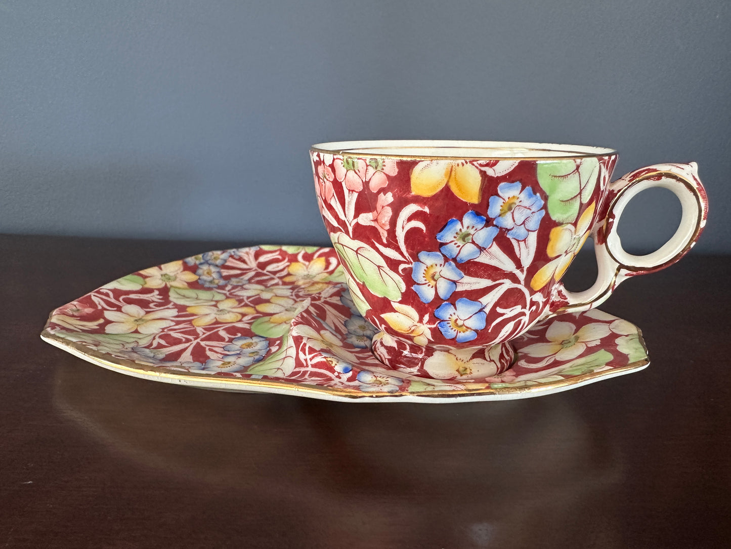 Royal Winton Grimwades "Spring Glory" Chintz Tennis/Snack Set