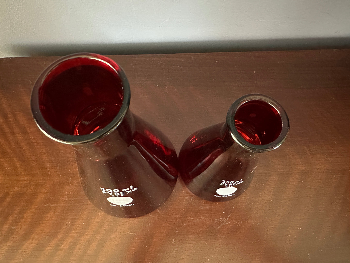 Ruby Red Laboratory Flasks