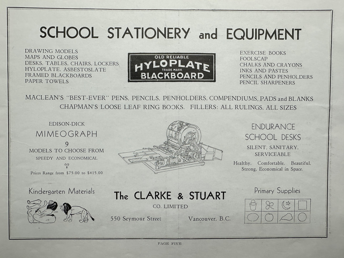 The Annual Provincial Normal School Year Book, Vancouver, BC, 1929-30