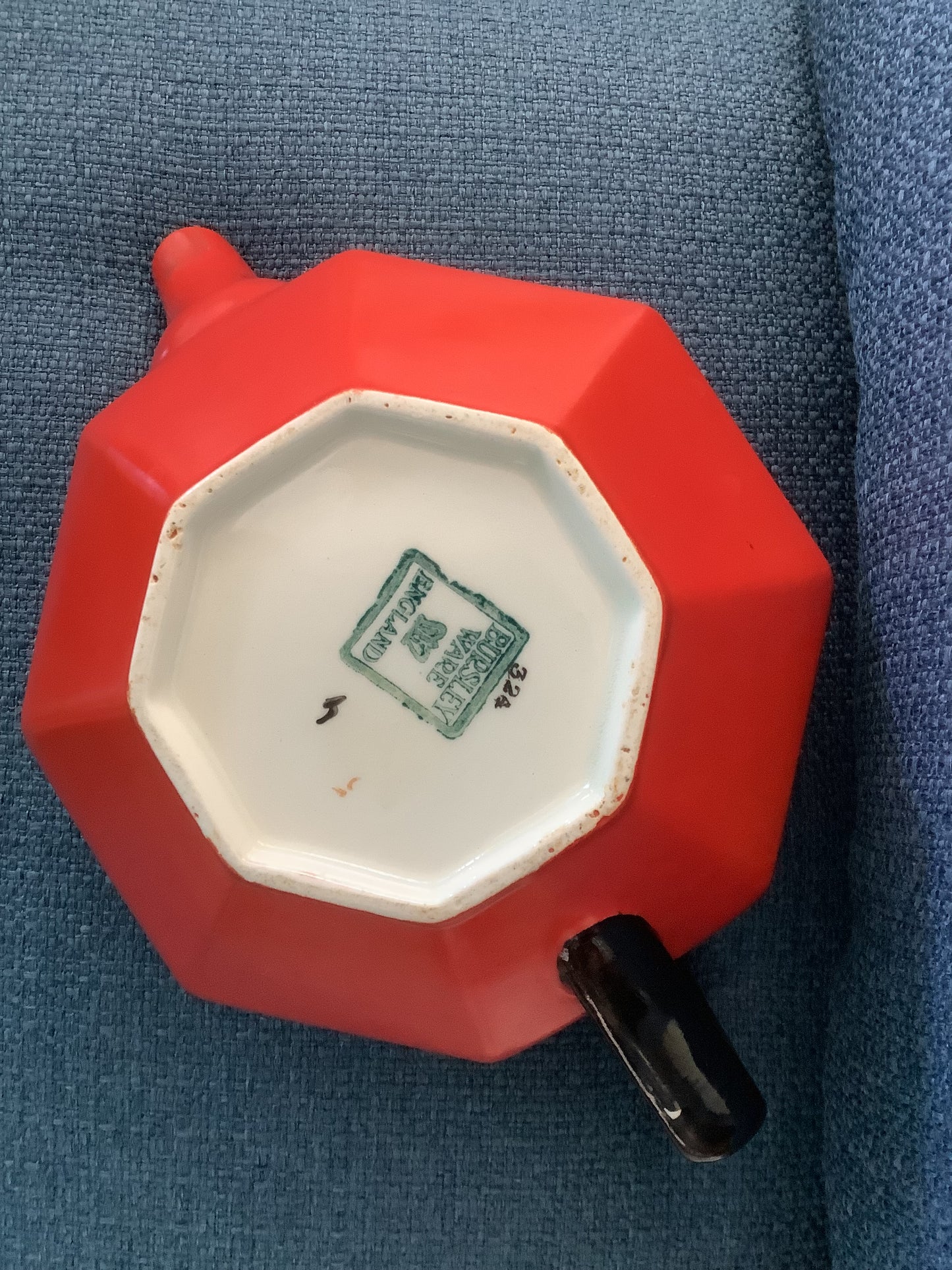 Bursley Ware Teapot and Under Plate