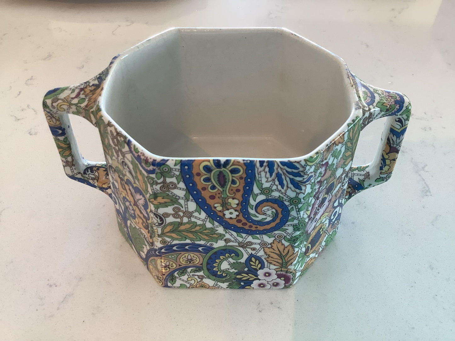 Royal Winton Grimwades Blue Paisley Ivory Pattern Tea Set