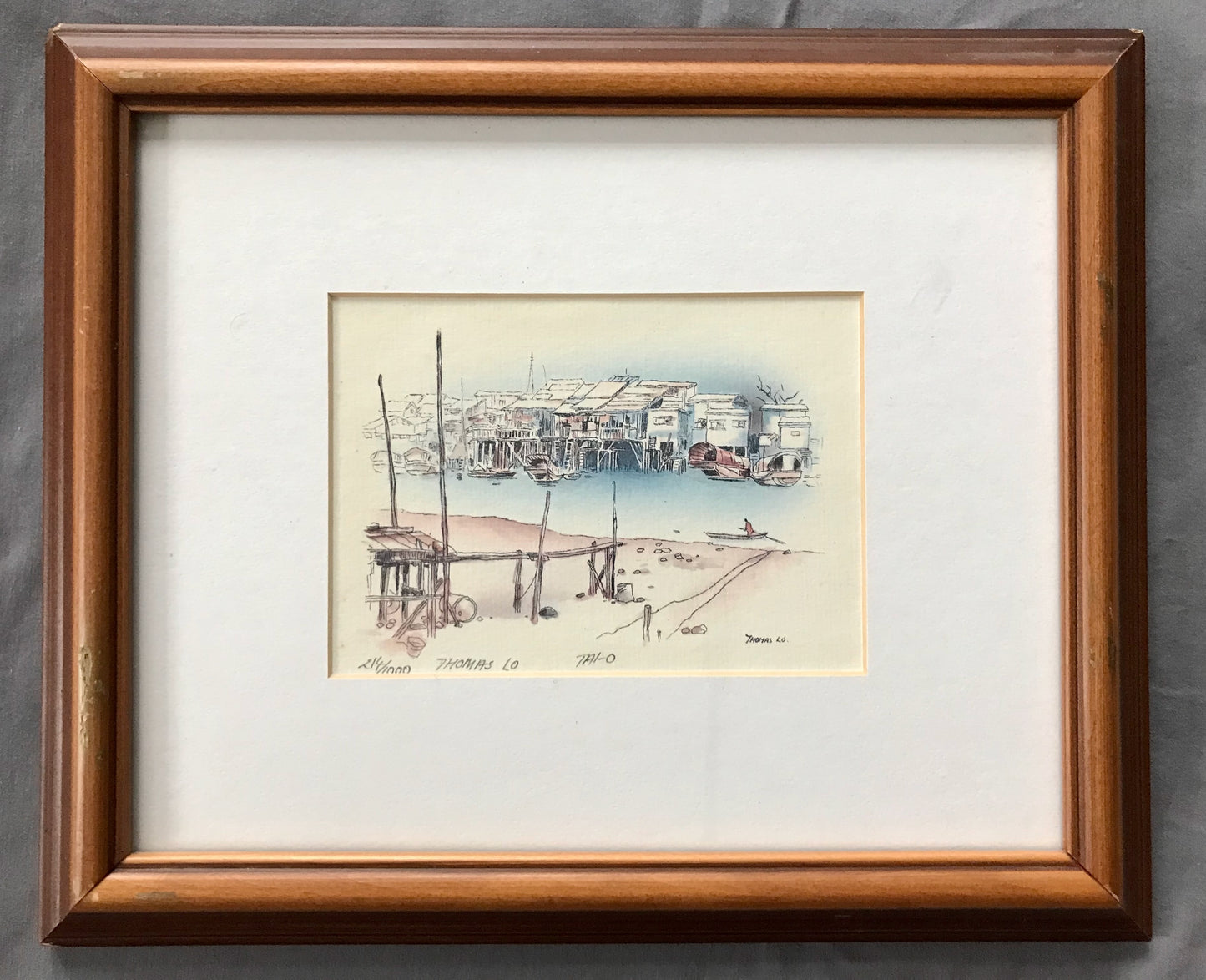 Thomas Lo, Four Scenes From Hong Kong, Limited Edition and Signed Lithographs.