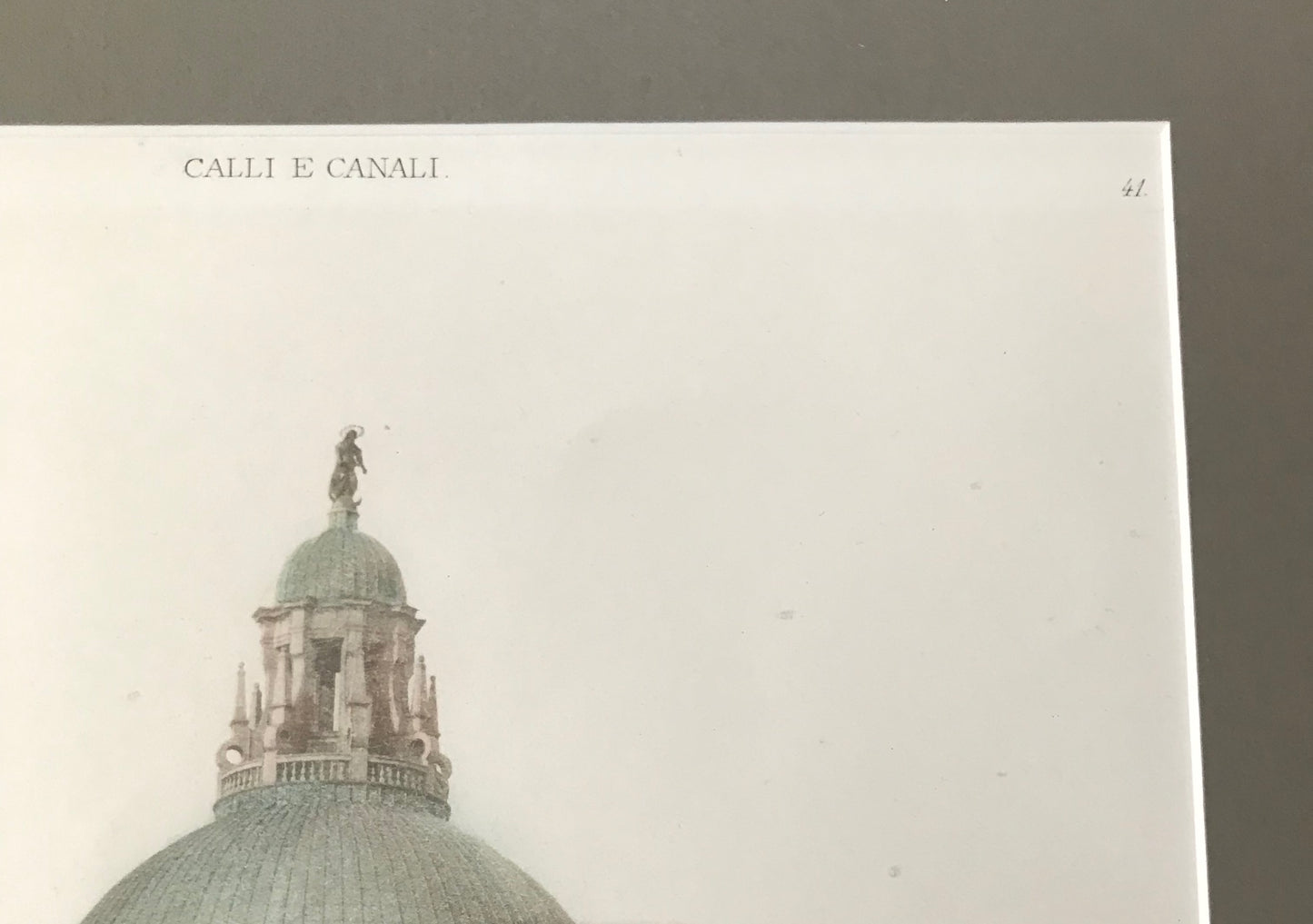 Ferdinando Ongania, Calli e Canali, Venezia, Plate 41, church building from across the canal. Photogravure
