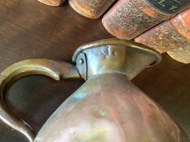 Lead Seal Copper Victorian 1/2 Pint Measuring Jug
