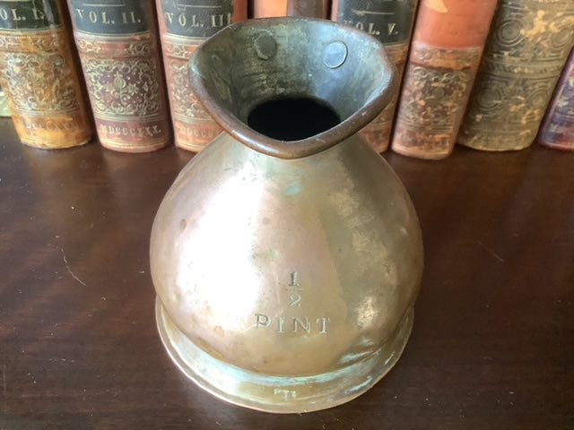 Lead Seal Copper Victorian 1/2 Pint Measuring Jug