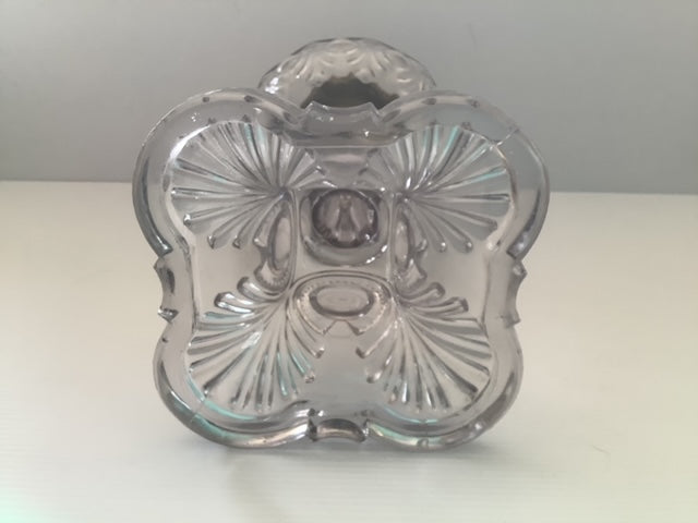 Canadian Bullseye Clear Glass Oil Lamp