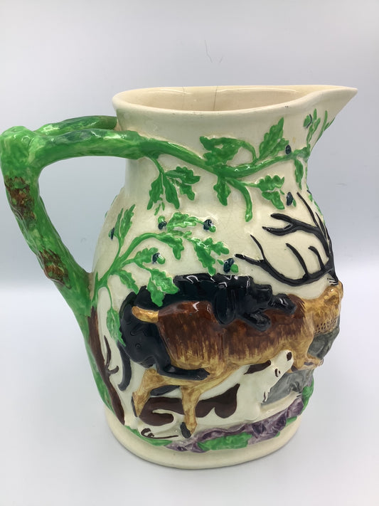 Mason's of England Antique Ironstone Jug, Hunting Dogs Motif