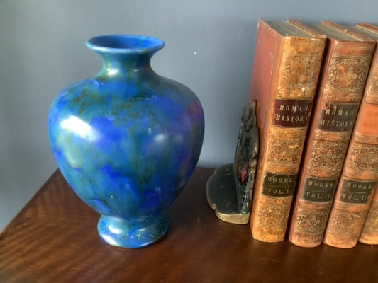 Clews & Co Blue Green Chameleonware Tunstall Vase
