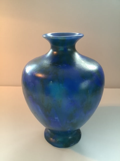 Clews & Co Blue Green Chameleonware Tunstall Vase