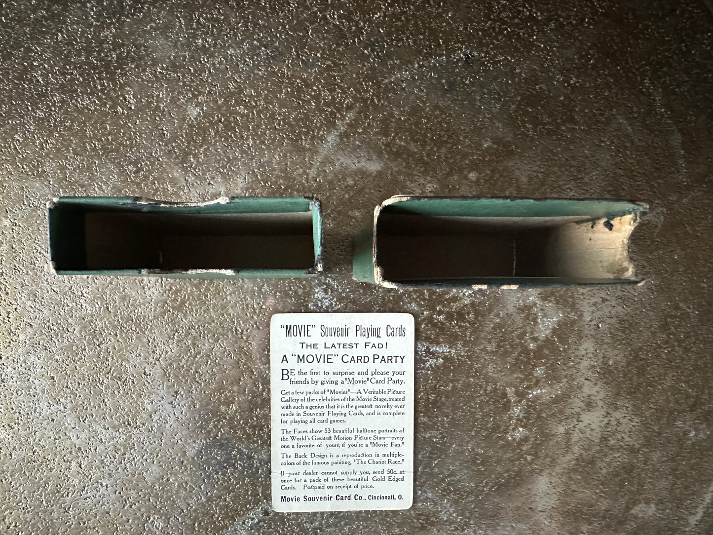 Movie Souvenir Playing Cards - 1916