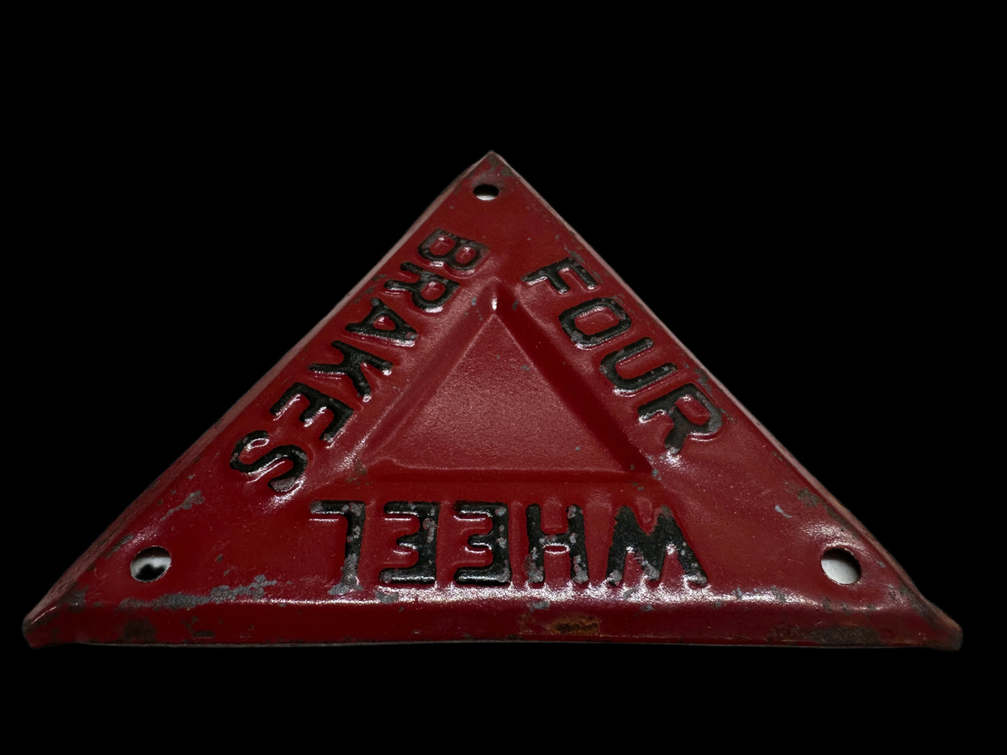 Four Wheel Brakes Warning Sign