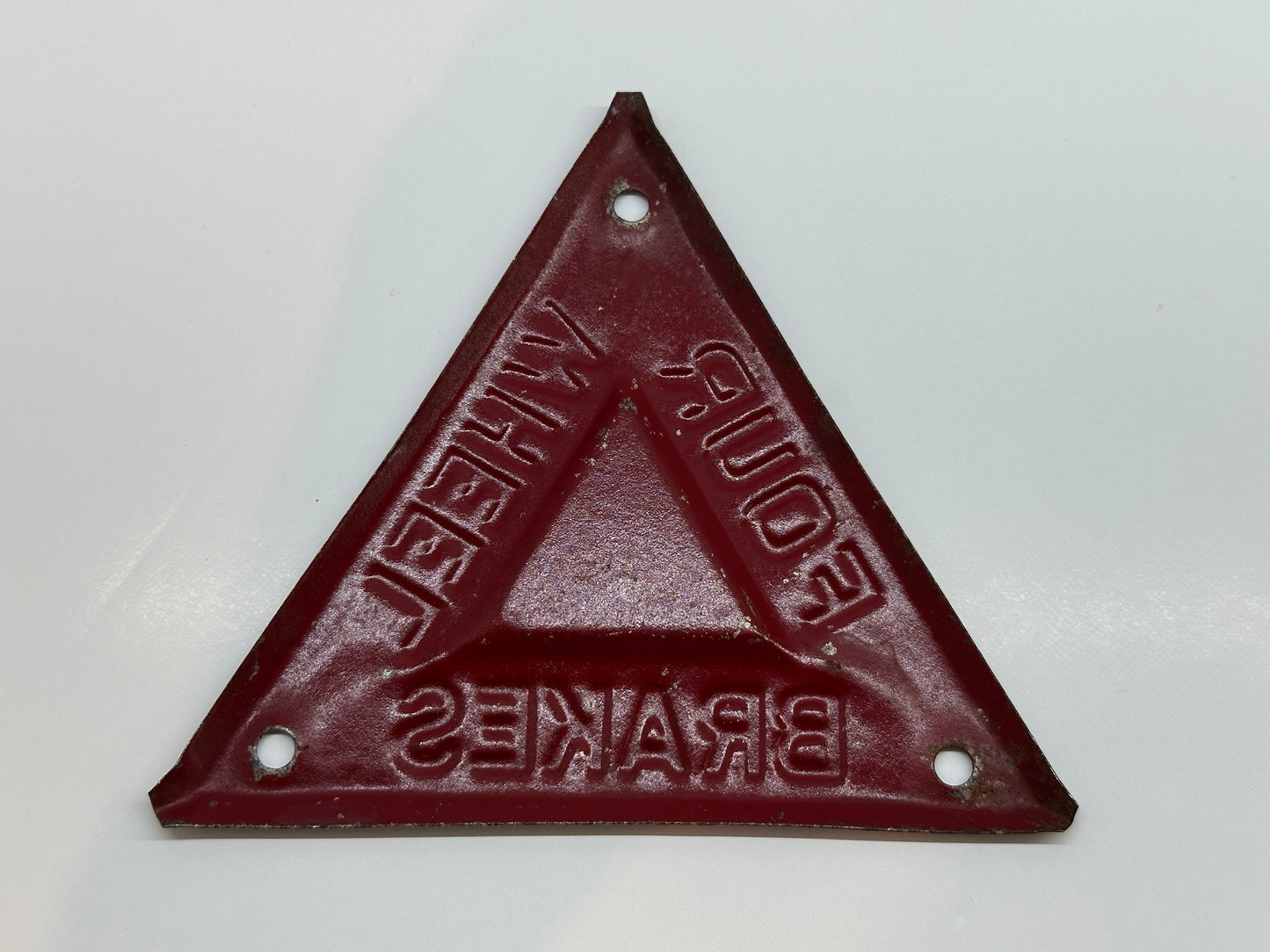 Four Wheel Brakes Warning Sign