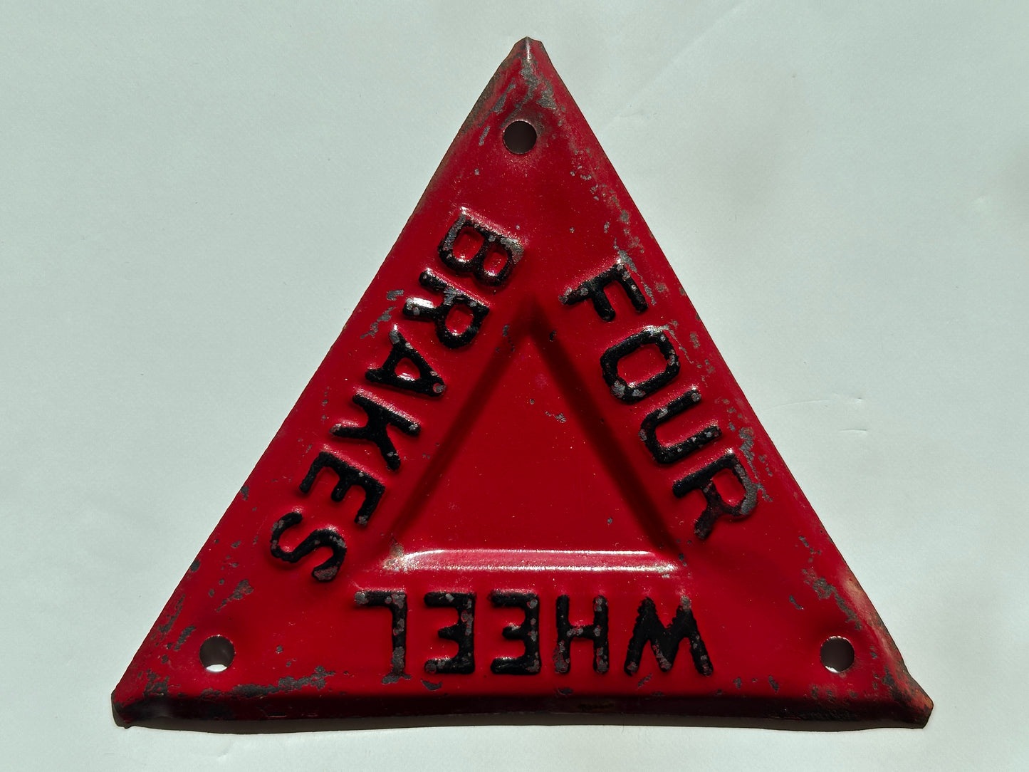 Four Wheel Brakes Warning Sign