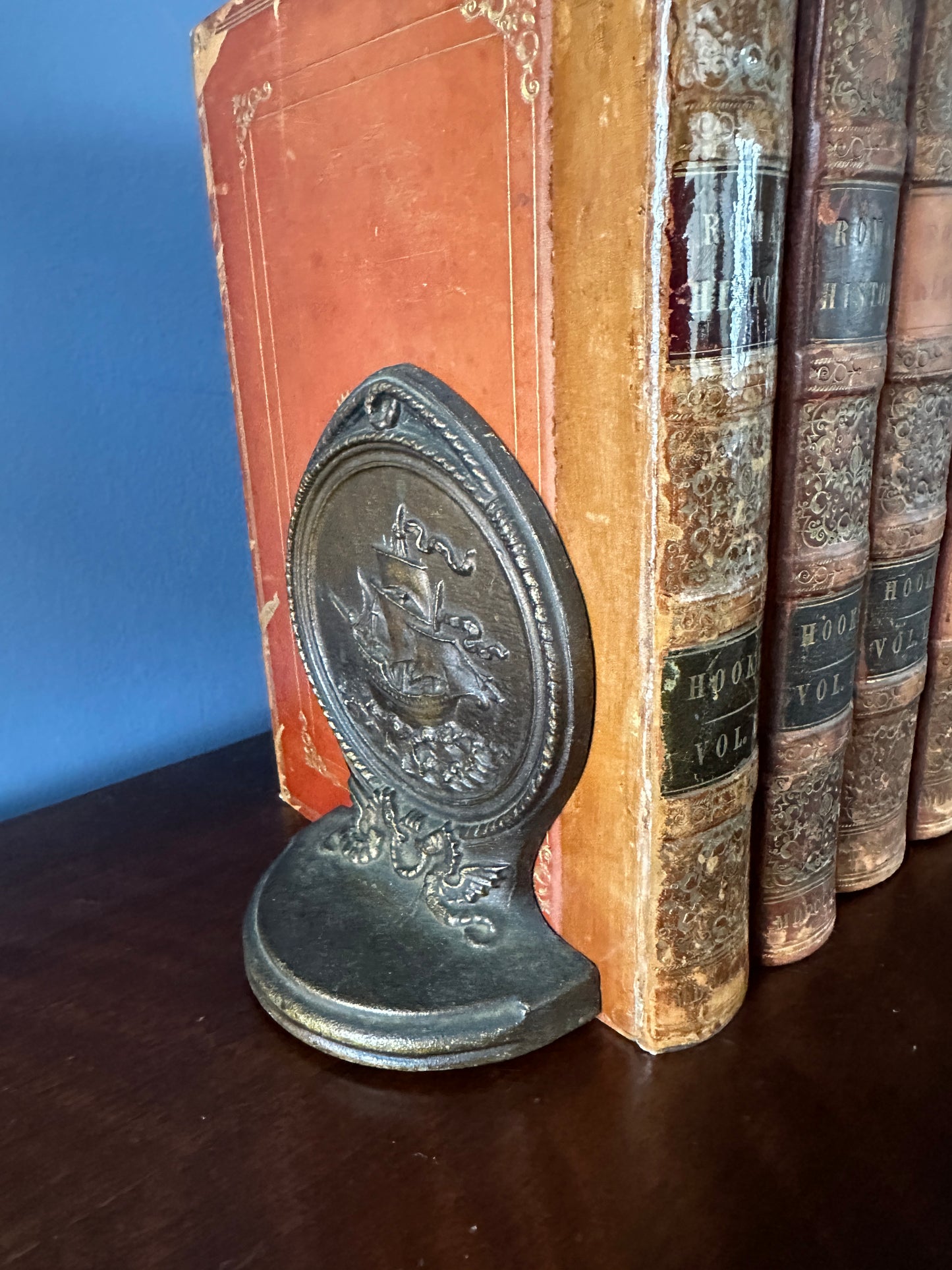 Bradley & Hubbard Bookends with a Nautical Motif