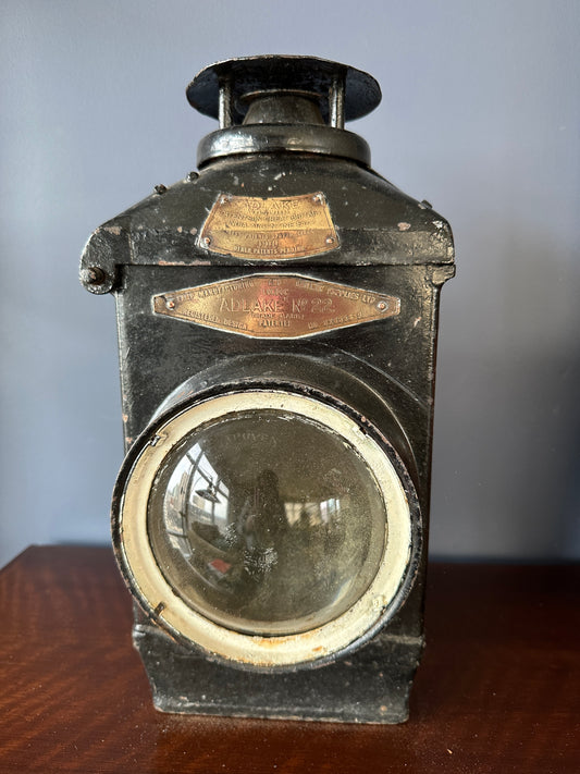 British LMS Railway Adlake No. 22 Signal Lamp
