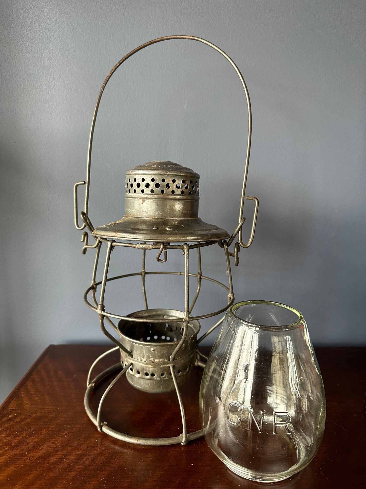 CNR E.T. Wright & Co. Tall Globe Brakeman's Lantern - 1920's