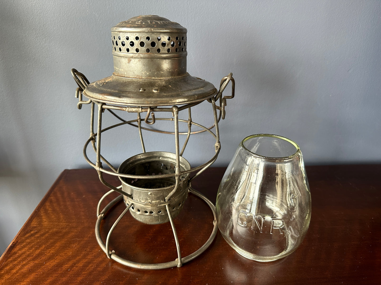 CNR E.T. Wright & Co. Tall Globe Brakeman's Lantern - 1920's