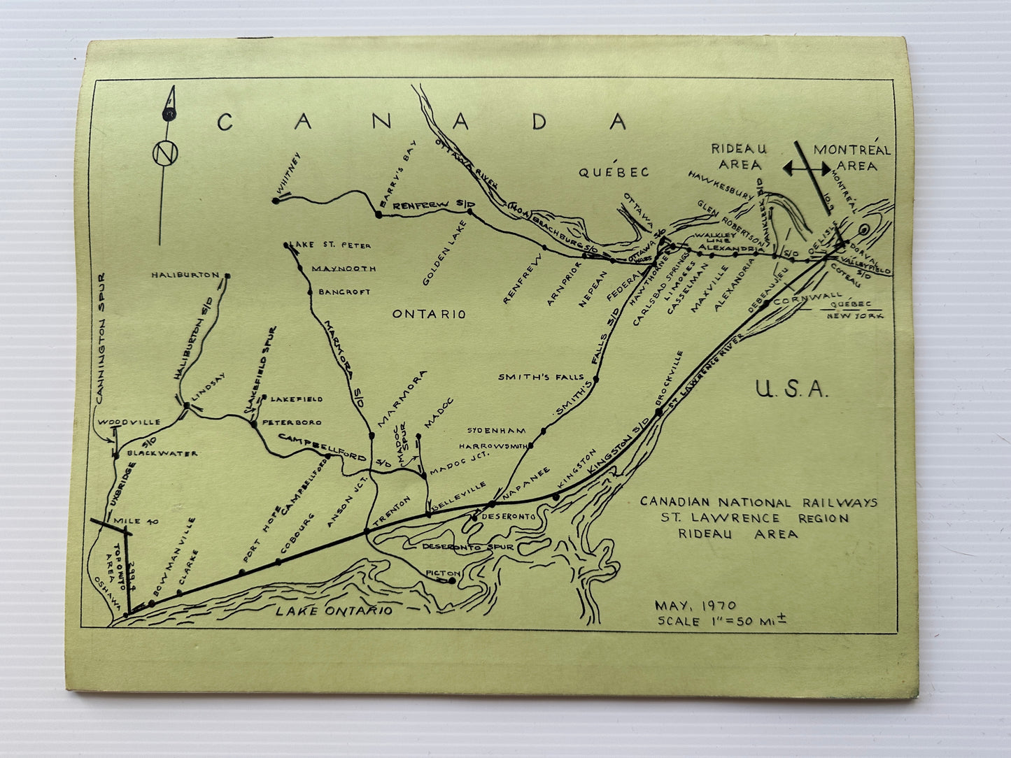 Canadian National Railways (CNR) Employees' Operating Timetable - St. Lawrence Region - Rideau Area - October 1970, #20