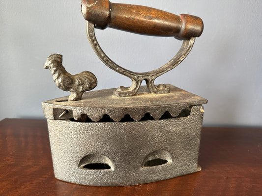 Charcoal Box Iron with Chicken / Rooster Latch