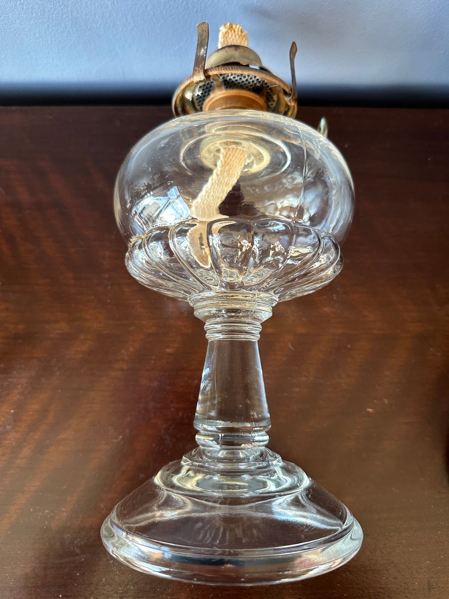 Clear Glass Petal Oil Lamp