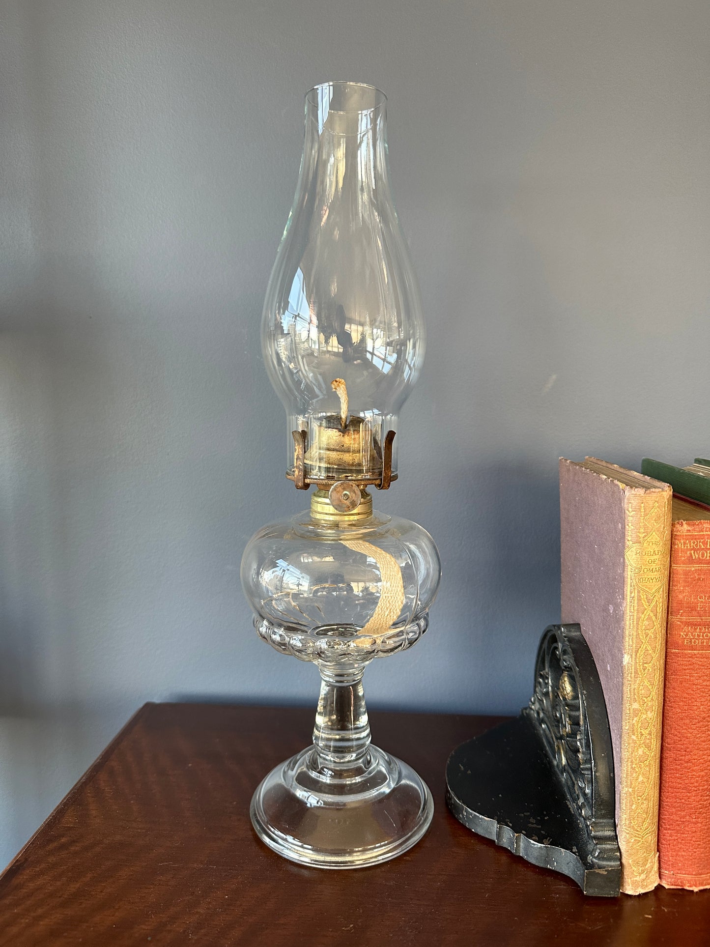 Clear Glass Petal Oil Lamp