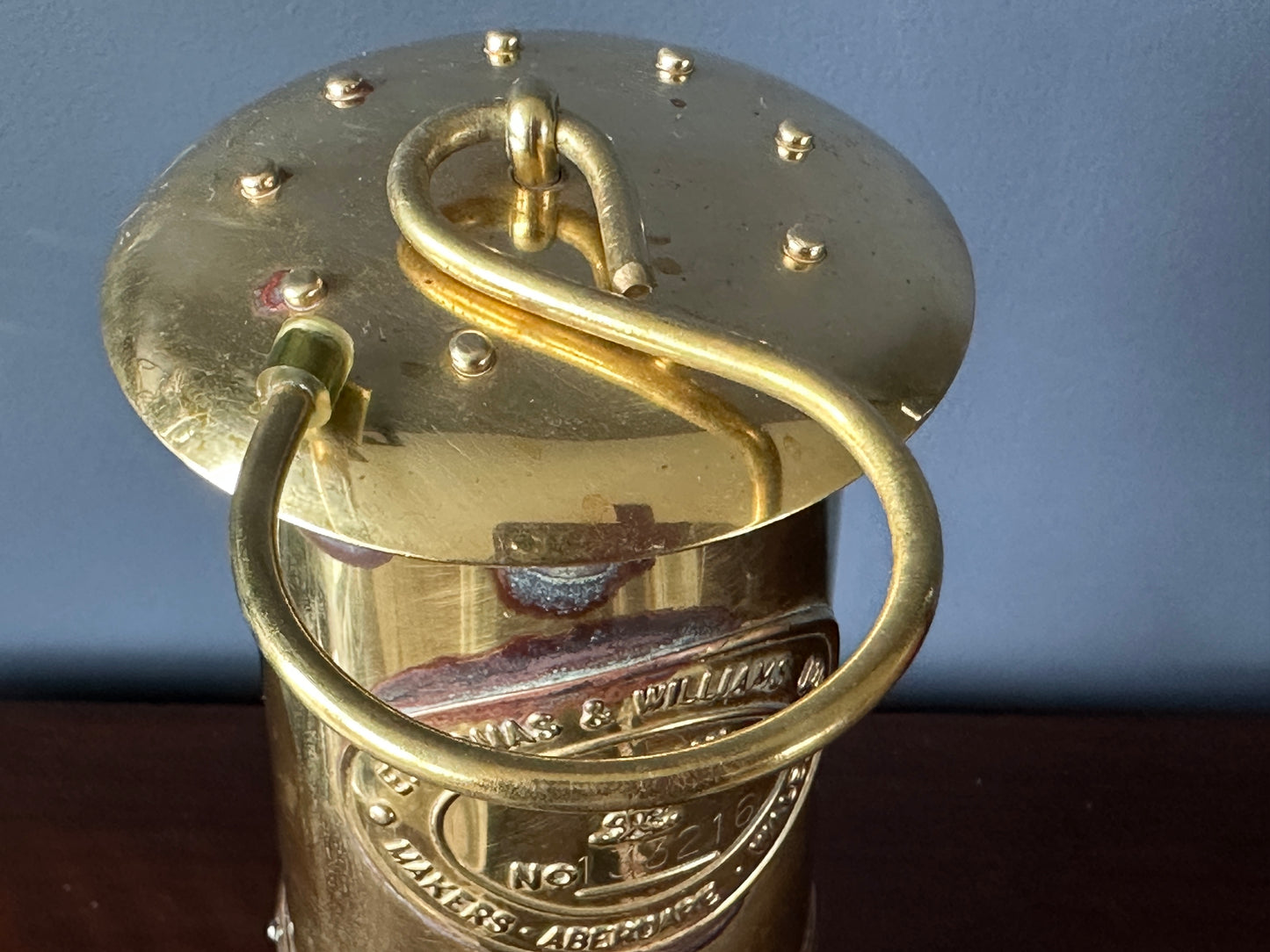 E. Thomas & Williams Brass Miners Lamp