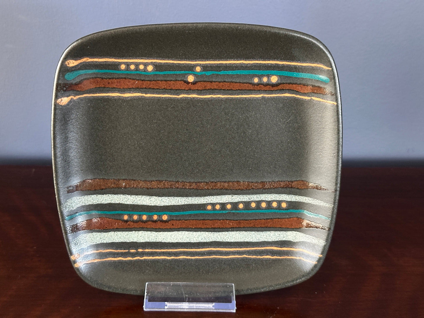 Glidden Pottery “Afrikaans” Square Dish by Fong Chow