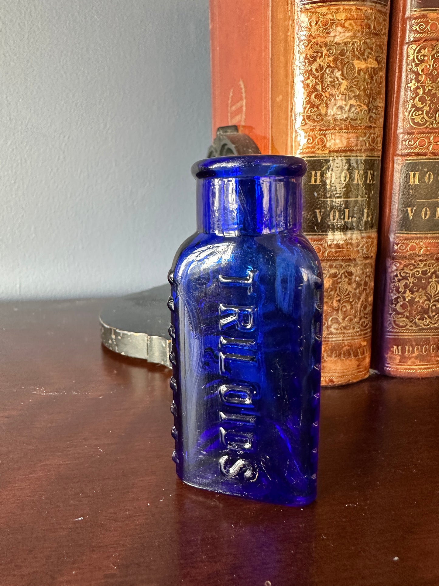 Cobalt Triloids Poison Bottle