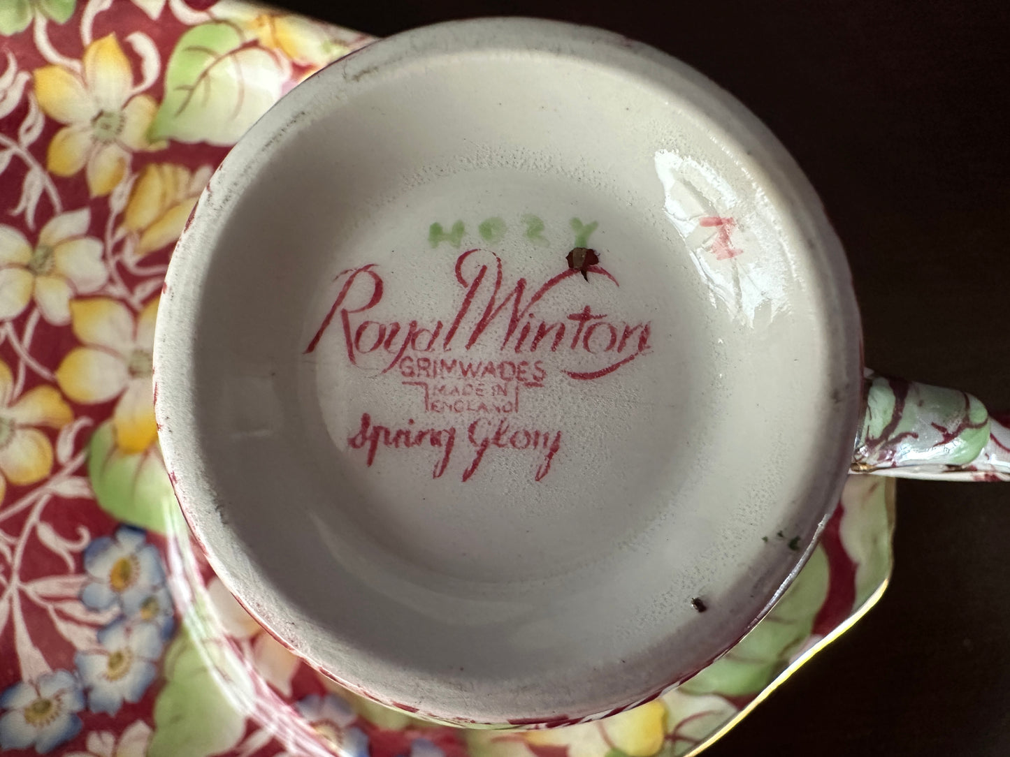 Royal Winton Grimwades "Spring Glory" Chintz Tennis/Snack Set