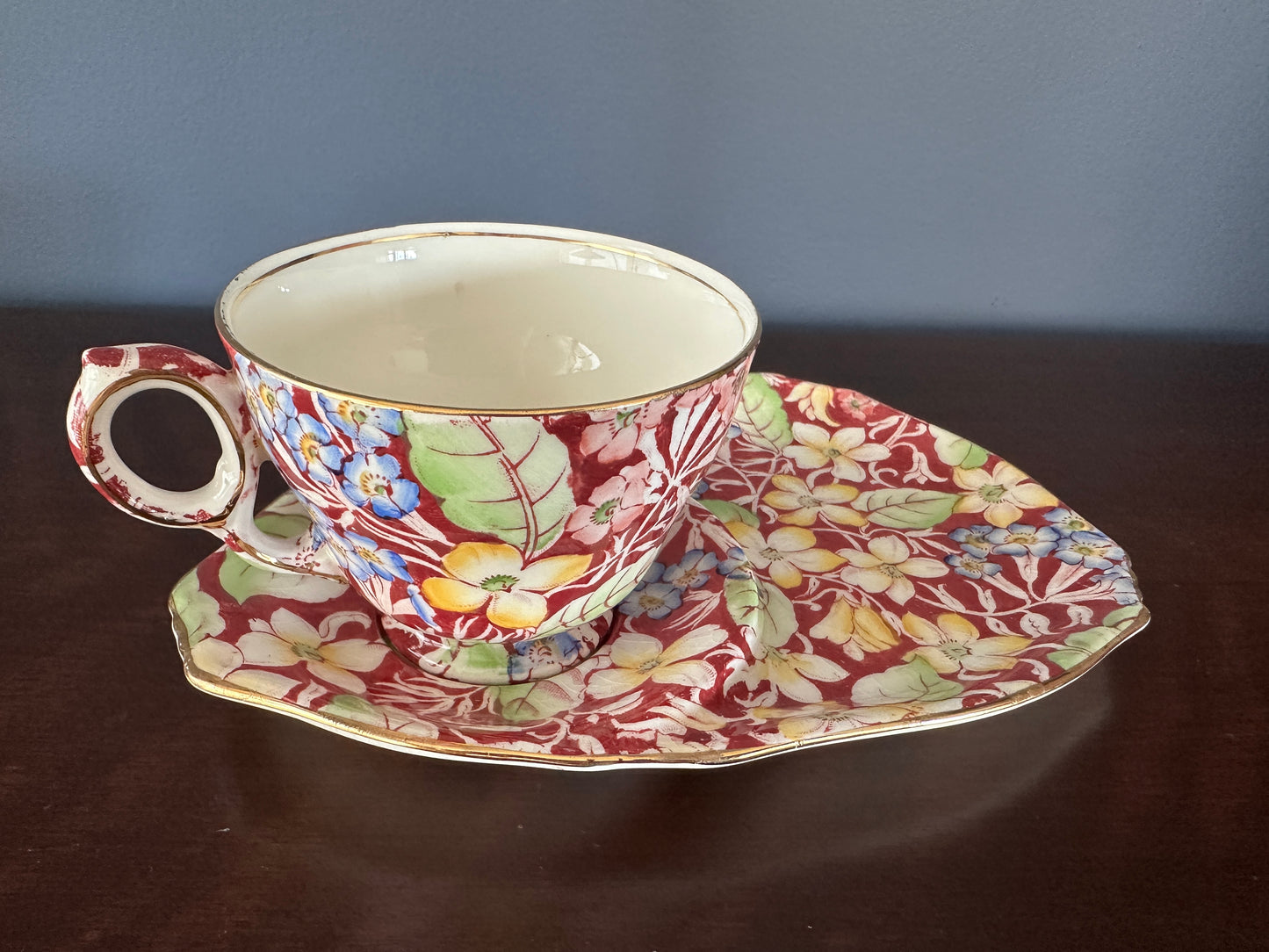 Royal Winton Grimwades "Spring Glory" Chintz Tennis/Snack Set